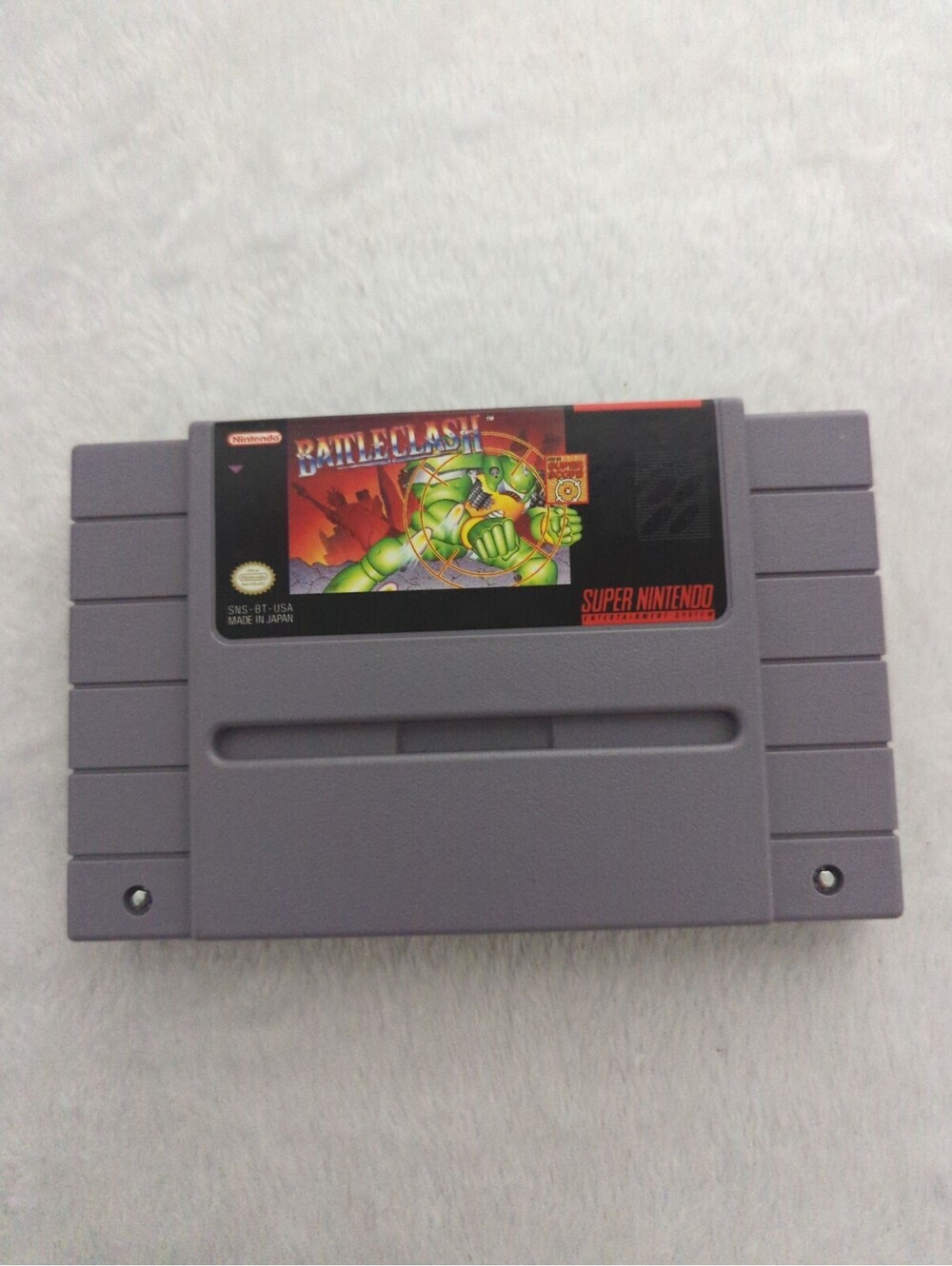 Battle Clash Super Nintendo SNES Game Cartridge Tested